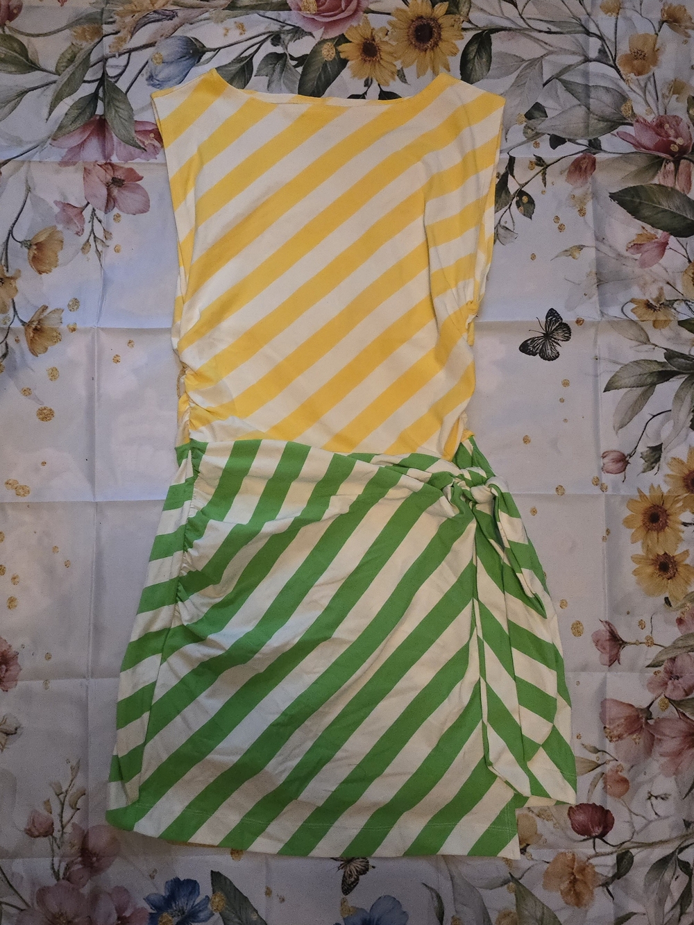 Anthropologie Daily Practice Yellow & White Striped Dress - Picture 2 of 6